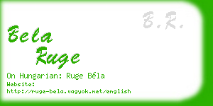 bela ruge business card
